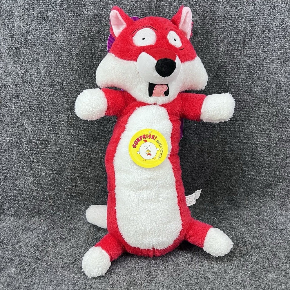 OMG Surprise Freaked Out Fox Dog Toy 2 Toys In 1 Designed To Be Destroyed New